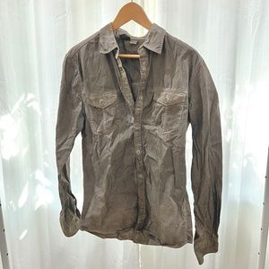 Divided H&M Barcelona Made in Turkey Stiff Cotton Feel Button Down Shirt
